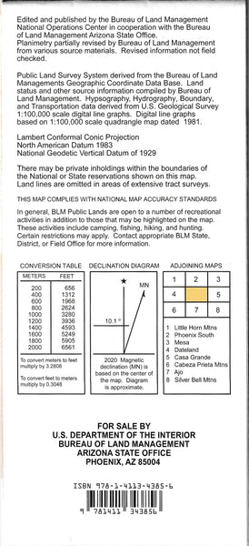 Gila Bend Surface Management Status 1:100,000-Scale Topographic Map - Wide World Maps & MORE!