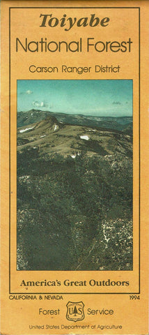 Toiyabe National Forest - Carson Ranger District - Wide World Maps & MORE! - Book - Wide World Maps & MORE! - Wide World Maps & MORE!