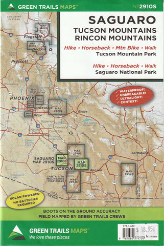 Saguaro (Tucson Mountains & Rincon Mountains) [Map] Dharma Maps - Wide World Maps & MORE!