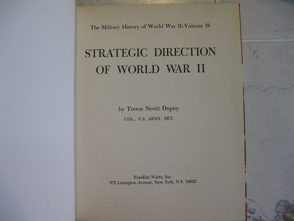 The Military History of World War II. 18 Volume Set [Hardcover] Trevor Nevitt Dupuy - Wide World Maps & MORE!