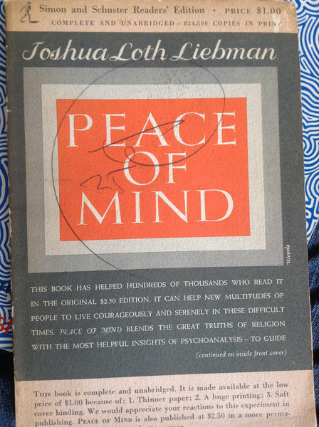 By Joshua L. Liebman Peace of Mind [Mass Market Paperback] [Unknown Binding] unknown author