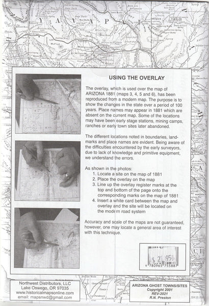 Arizona Ghost Towns/Sites (Then and Now: Overlay of Modern Road System) - Wide World Maps & MORE!