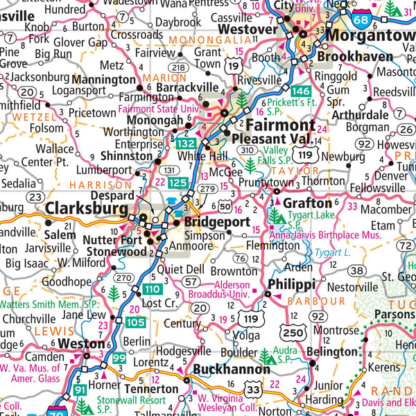 Rand McNally Easy To Fold: West Virginia State Laminated Map Rand McNally - Wide World Maps & MORE!