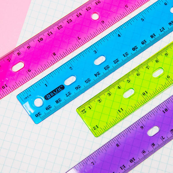 Geometry Ruler Combination Sets w/ Compass (5-Piece) - Wide World Maps & MORE!