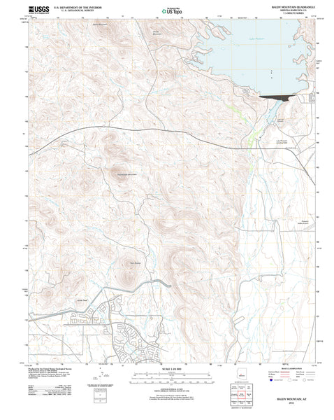 Baldy Mountain, Arizona 2011 (US Topo 7.5'×7.5' Topographic Quadrangle) - Wide World Maps & MORE!