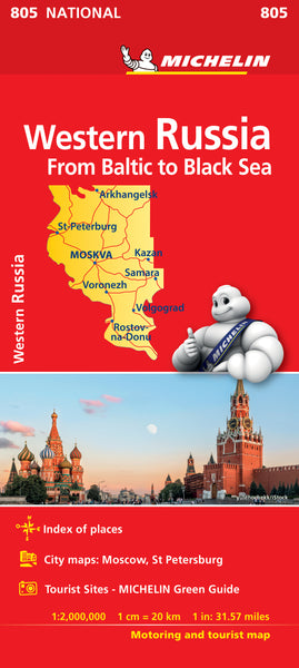 Western Russia From Baltic to Black Sea (National 805) - Wide World Maps & MORE! - Map - Michelin Travel & Lifestyle - Wide World Maps & MORE!