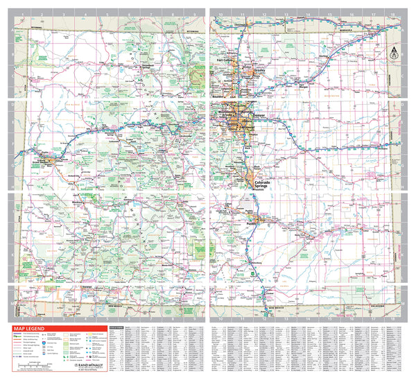 Easy To Fold! Colorado State Laminated Map - Wide World Maps & MORE!