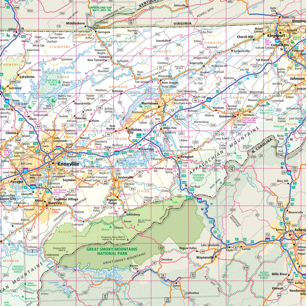 Easy To Read! Folded Map: Tennessee State Map - Wide World Maps & MORE!