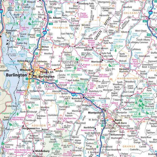 Rand McNally Easy To Read Folded Map: New Hampshire, Vermont State Map [Paperback] Rand McNally - Wide World Maps & MORE!
