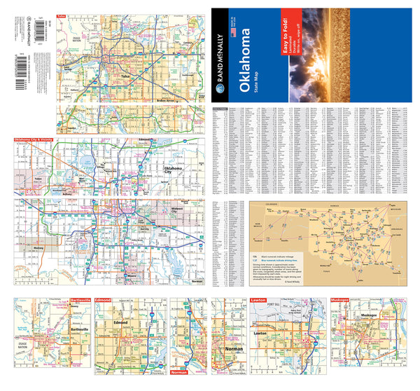 Rand McNally Easy To Fold: Oklahoma State Laminated Map Rand McNally - Wide World Maps & MORE!
