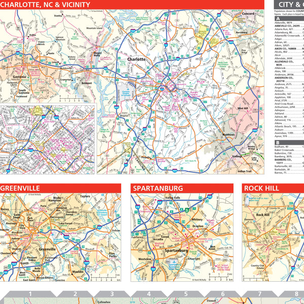 South Carolina Regional Map Easy To Read! Folded Map - Wide World Maps & MORE!