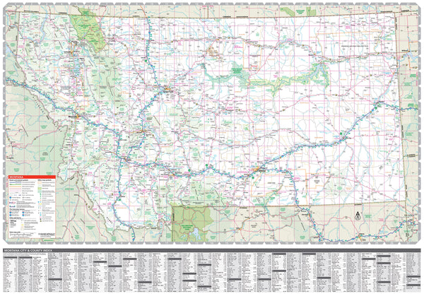 Easy To Read! Folded Map: Montana & Wyoming State Map - Wide World Maps & MORE!