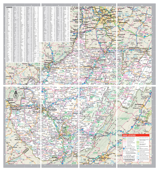 Rand McNally Easy To Fold: West Virginia State Laminated Map Rand McNally - Wide World Maps & MORE!