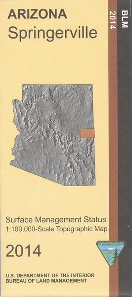 Springerville Surface Management Status 1:100,000-Scale Topographic Map - Wide World Maps & MORE!