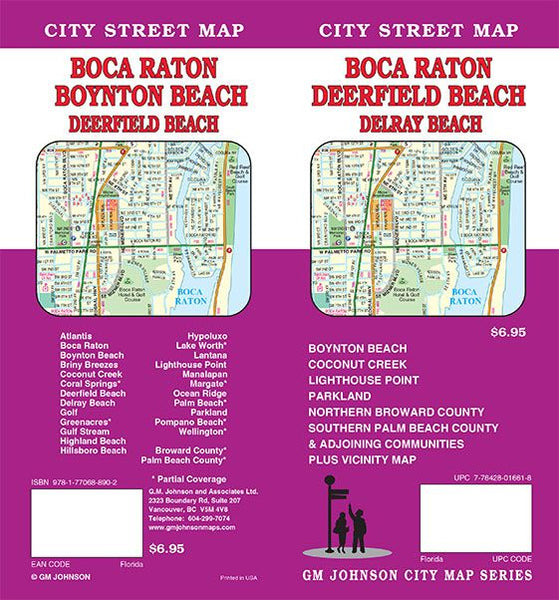 City Street Map Boca Raton / Boyton Beach / Deerfield Beach / Delray Beach - Wide World Maps & MORE!