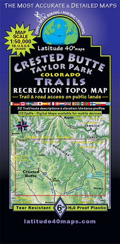 Crested Butte Taylor Park Colorado Trails Recreation Topo Map - Wide World Maps & MORE!