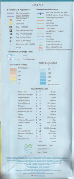 Ireland, with Dublin and Belfast, Travel Reference Map, Waterproof - Wide World Maps & MORE!