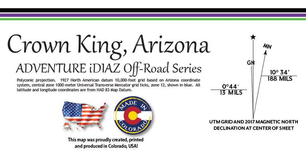 Crown King, Arizona Map / Off-Road Series - Wide World Maps & MORE!