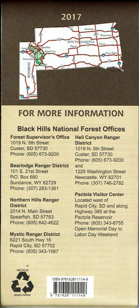 Black Hills National Forest, South Dakota and Wyoming - Wide World Maps & MORE! - Map - United States Department of Agriculture - Wide World Maps & MORE!