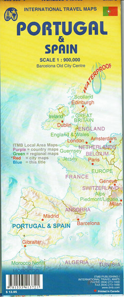 Spain & Portugal 1:900,000 Waterproof (International Travel Maps) - Wide World Maps & MORE! - Map - ITMB Publishing, Ltd. - Wide World Maps & MORE!