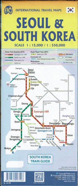 South Korea & Seoul (Scale 1:550,000/1:15,000) - Wide World Maps & MORE! - Map - ITMB Publishing, Ltd. - Wide World Maps & MORE!