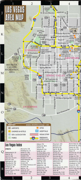 Streetwise Las Vegas: City Center Street Map of Las Vegas Nevada - Wide World Maps & MORE!
