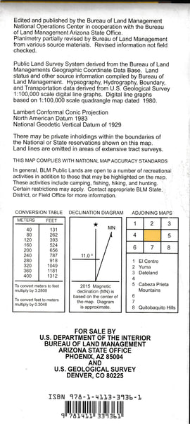 Tinajas Altas Mountains Surface Management Status 1:100,000-Scale Topographic Map - Wide World Maps & MORE!