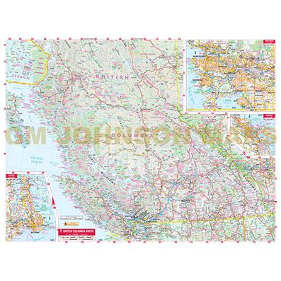 British Columbia, Canada Road Map - Wide World Maps & MORE! - Map - GM Johnson - Wide World Maps & MORE!