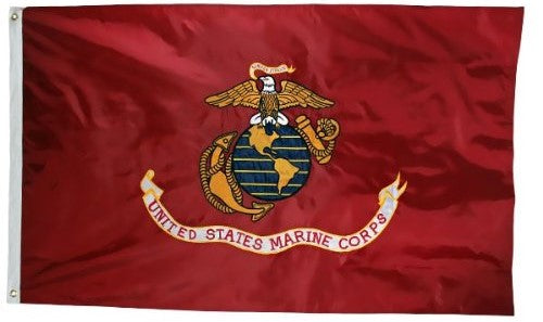 5'×3' Embroidered Double-Sided United States Marines Flag Rough Tex 210D Nylon - Wide World Maps & MORE!