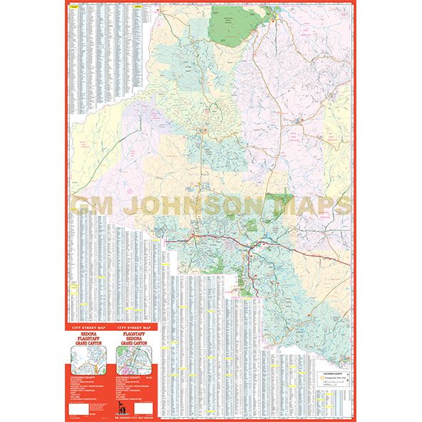 Flagstaff / Sedona / Grand Canyon, Arizona Street Map - Wide World Maps & MORE!