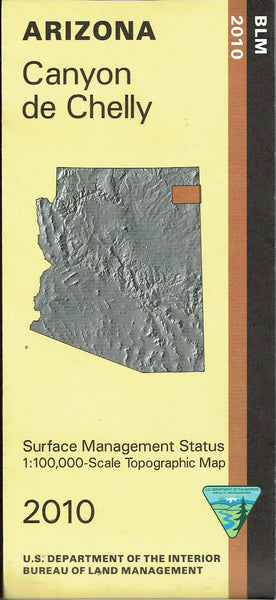 Canyon de Chelly Surface Management Status 1:100,000-Scale Topographic Map (Arizona 60'×30' Quadrangle) - Wide World Maps & MORE! - Map - United States Department of the Interior - Wide World Maps & MORE!