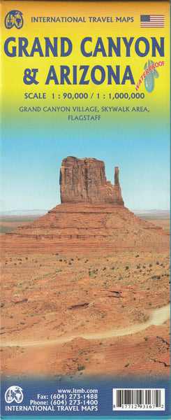 Grand Canyon 1:90,000 and Arizona 1:1,000,000 Travel Reference Map - Wide World Maps & MORE!
