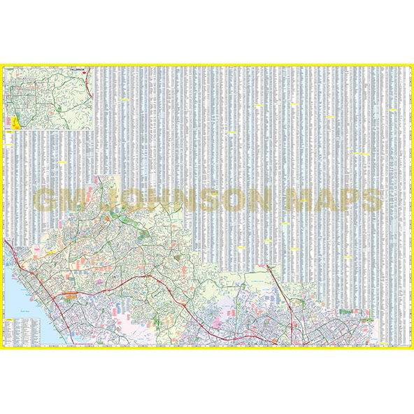 Detailed Street Map of San Diego – North / Oceanside / Carlsbad / Escondido (City in Your Pocket) - Wide World Maps & MORE!