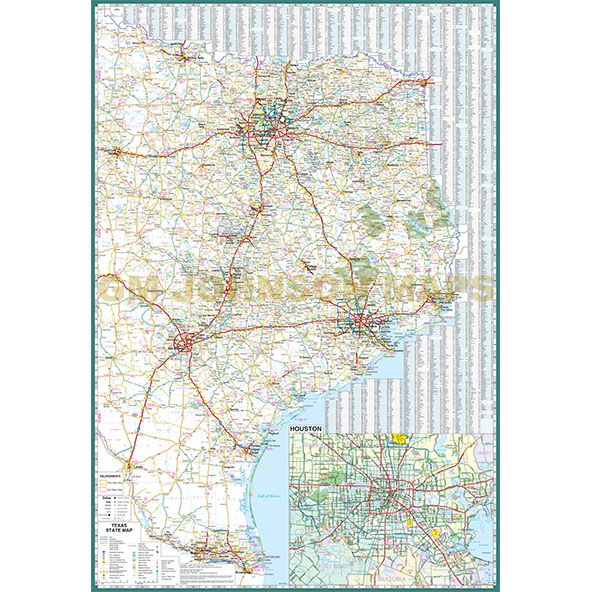 2022 Large Print Texas Easy to Read State Map - Wide World Maps & MORE!
