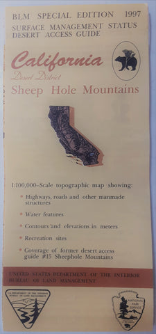 California Desert District: Sheep Hole Mountains : 60 × 30 minute series (topographic) (Desert access guide) - Wide World Maps & MORE!