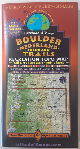 Boulder Nederland Colorado Trails Recreation Topo Map - Wide World Maps & MORE!